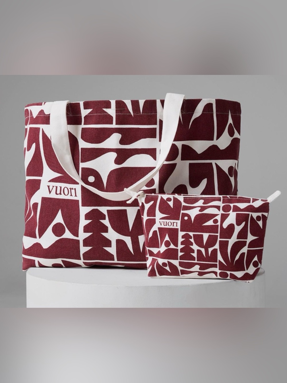 Vuori Canvas Tote with Matching Cosmetic Bag